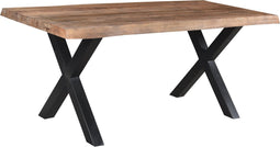 Livingfurn - Eetkamertafel Tree - X-Poten - Mango Hout - 220 - Bruin