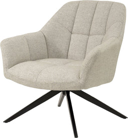 Livingfurn - Fauteuil - Tom Sand - Beige - Stof