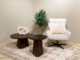 Livingfurn - Fauteuils Naomi Toffee - Beige - Stof