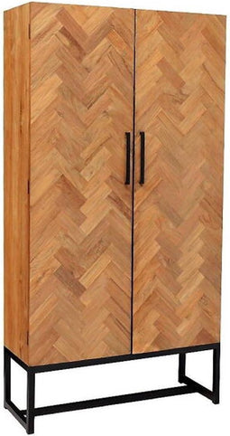 Livingfurn - Kabinetkast Accent Big - 40x105x200 - Teakhout