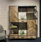 Livingfurn - Kabinetkast Brooklyn 160cm - Mangohout / Gecoat Staal
