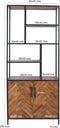 Livingfurn - Kabinetkast Brooklyn 90cm - Mangohout / Gecoat Staal