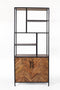 Livingfurn - Kabinetkast Brooklyn 90cm - Mangohout / Gecoat Staal