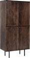 Livingfurn - Kabinetkast Elan 90cm - Mangohout / Gecoat Staal
