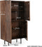 Livingfurn - Kabinetkast Elan 90cm - Mangohout / Gecoat Staal