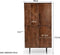 Livingfurn - Kabinetkast Elan 90cm - Mangohout / Gecoat Staal