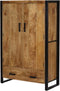 Livingfurn - Kabinetkast Nairobi - 150x100x43 cm - Mangohout / Gecoat Staal