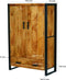 Livingfurn - Kabinetkast Nairobi - 150x100x43 cm - Mangohout / Gecoat Staal