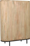 Livingfurn - Kabinetkast Noor Natural 150cm - Mangohout / Gecoat Staal