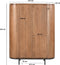 Livingfurn - Kabinetkast Noor Natural 150cm - Mangohout / Gecoat Staal