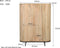 Livingfurn - Kabinetkast Noor Natural 150cm - Mangohout / Gecoat Staal