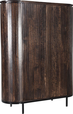 Livingfurn - Kabinetkast Noor Walnut 150cm - Mangohout / Gecoat Staal