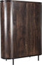 Livingfurn - Kabinetkast Noor Walnut 150cm - Mangohout / Gecoat Staal