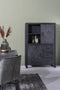 Livingfurn - Kabinetkast Norris 100 cm - Mangohout / Gecoat Staal