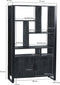 Livingfurn - Kabinetkast Norris 110cm - Mangohout / Gecoat Staal