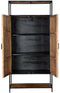 Livingfurn - Kabinetkast Sturdy 2 deurs - 100cm - Mangohout en Gecoat Staal