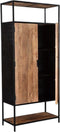 Livingfurn - Kabinetkast Sturdy 2 deurs - 100cm - Mangohout en Gecoat Staal