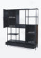 Livingfurn - Kabinetkast York 160cm - Mangohout / Gecoat Staal