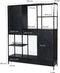 Livingfurn - Kabinetkast York 160cm - Mangohout / Gecoat Staal