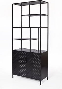 Livingfurn - Kabinetkast York 90cm - Mangohout / Gecoat Staal