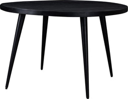 Livingfurn - Ronde Zwart Eetkamertafel - Mango Hout - 120 cm