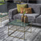 Livingfurn - Salontafel Dian Marble Groen Goud - 55x55x40 - Marmer