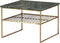 Livingfurn - Salontafel Dian Marble Groen Goud - 55x55x40 - Marmer