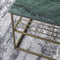Livingfurn - Salontafel Dian Marble Groen Goud - 55x55x40 - Marmer