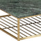 Livingfurn - Salontafel Dian Marble Groen Goud - 55x55x40 - Marmer