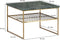 Livingfurn - Salontafel Dian Marble Groen Goud - 55x55x40 - Marmer