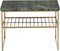 Livingfurn - Salontafel Dian Marble Groen Goud - 55x55x40 - Marmer