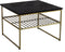 Livingfurn - Salontafel Dian Zwart Goud - 55x55x44 - Marmer