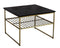 Livingfurn - Salontafel Dian Zwart Goud - 55x55x44 - Marmer
