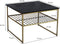 Livingfurn - Salontafel Dian Zwart Goud - 55x55x44 - Marmer