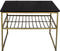 Livingfurn - Salontafel Dian Zwart Goud - 55x55x44 - Marmer