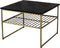 Livingfurn - Salontafel Dian Zwart Goud - 55x55x44 - Marmer