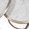 Livingfurn - Salontafel Jamie Marble White Gold Set of 2 - Marmer / Gecoat Staal