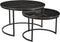 Livingfurn - Salontafel Jamie Zwart - Set van 2 - 70x70x38 - Marmer