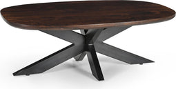 Livingfurn - Salontafel Jesper Brown 120cm - Mangohout / Gecoat Staal