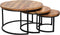 Livingfurn - Salontafel Lifestyle Vince - 73x73x44 - Set van 3 - Mangohout