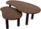 Livingfurn - Salontafel Nubi Brown Set of 2 - Mangohout