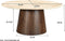 Livingfurn - Salontafel Valentino Round 75cm - Mangohout / Travertin