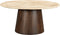 Livingfurn - Salontafel Valentino Round 75cm - Mangohout / Travertin
