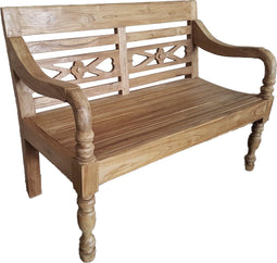 Livingfurn - Tuinbank Station Kasar - 120x90x55 cm - Teakhout