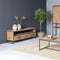 Livingfurn - TV Meubel Accent 180 cm - Teakhout / Gecoat Staal
