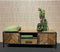 Livingfurn - TV Meubel Brooklyn 150cm - Mangohout / Gecoat Staal