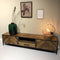Livingfurn - TV Meubel Brooklyn 200cm - Mangohout / Gecoat Staal