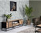 Livingfurn - TV Meubel Dakota 180 cm - Riverwood / Gecoat Staal