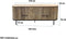 Livingfurn - TV Meubel Noor Natural 210cm - Mangohout / Gecoat Staal