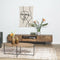 Livingfurn - TV Meubel Valdez 220 cm - Mangohout / Gecoat Staal
